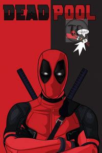 Superhero Deadpool Posters, Unframed, With Double Sided Tape Paper ...