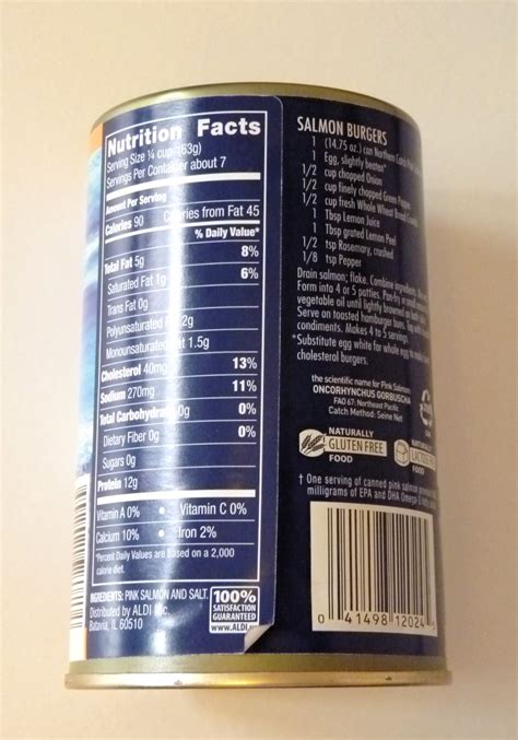 Canned Salmon Nutrition Label at Jonathan Baylee blog