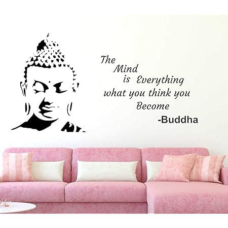 Wallstick Motivational Buddha Quotes Vinyl Wall Stickers (115 cm x 60 ...