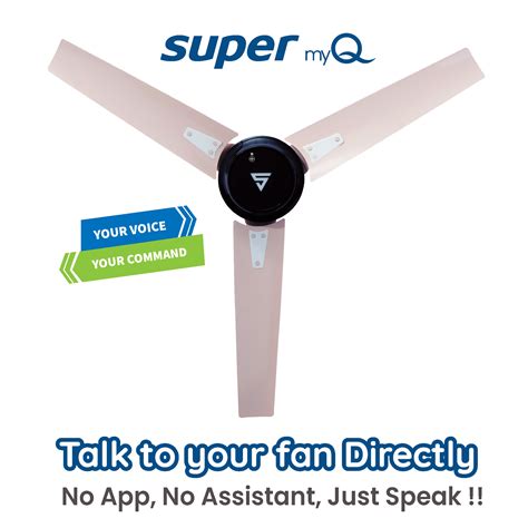 Super myQ BLDC Ceiling Fan|Direct Voice Command|No app| No Assistant ...