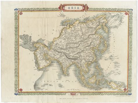 Map of Asia – Rapkin (1850) – Bartele Gallery