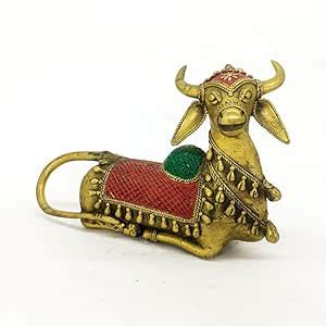 Buy Shabari Emporium Handmade Brass GIS Bastar Dhokra Art Tribal Nandi ...