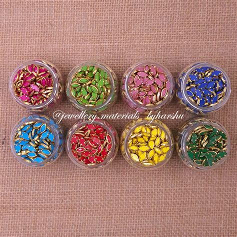 8K Eye Matt Color Kundan - 8 Random Colors (Color as per availability ...