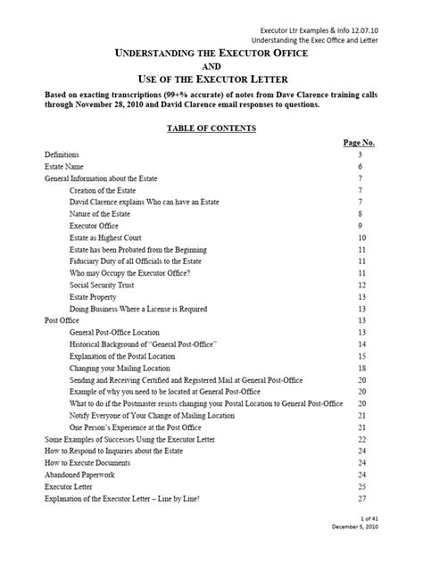 Understanding Executor Office and Use of The Executor Letter 12 | PDF | Mail | Foreclosure