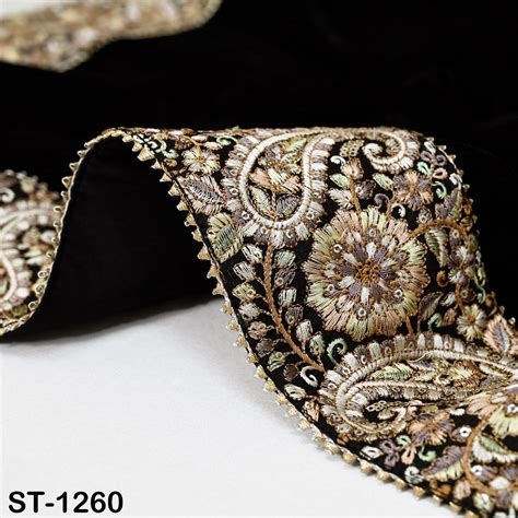 Black Velvet Shawl Dupatta – Embroidered Floral Border Wrap for Bridal ...