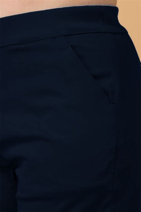 Buy Plus Size Navy Premium Cotton Lycra Pant | Apella - The XS to 10XL ...