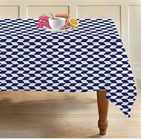 Buy Airwill 100% Cotton Checkered Pattern 4 Seater Square Table Cover ...