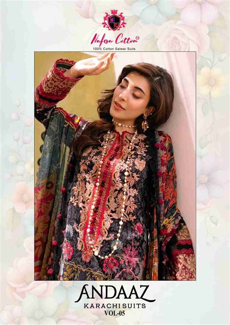 ANDAAZ VOL-5 BY NAFISA COTTON 5001 TO 5006 SERIES BEAUTIFUL FESTIVE ...