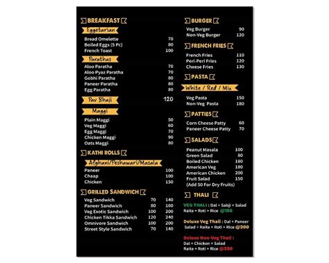 Menu at Mr. Bunny - Cafe n Kitchen house party caterers in gurgaon ...