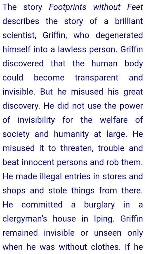 Theme and summary of footprints without feet - Brainly.in