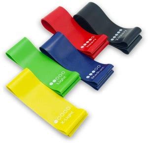 Neel Resistance Loop Bands for Exercise, Set of 5 Men & Women 100% ...
