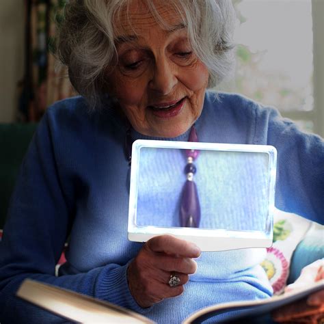 5X Page Magnifier with 12 Anti-Glare Dimmable LED Lights(More Evenly ...