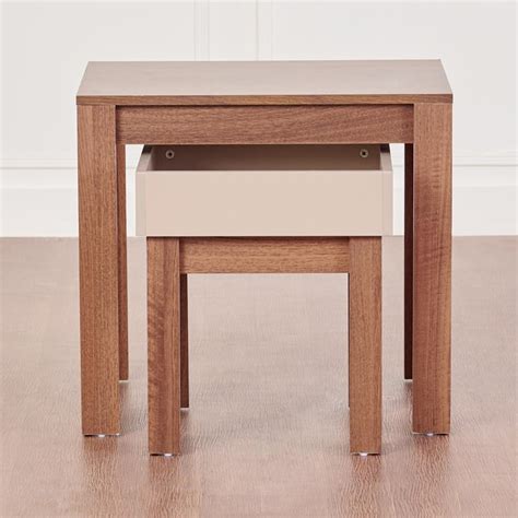 Buy Leon Nest of 2 Tables - Brown from Home Centre at just INR 7495.0