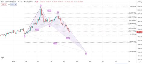 XAUUSD tüm harmonik ihtimaller - Altin.in