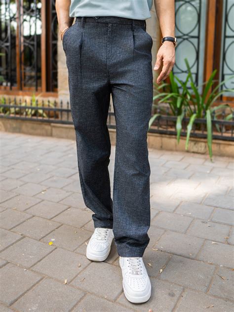 Single Pleat Black Linen Blend Trouser – ManiacLife.com