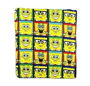 Spongebob"Window Collage Repeater" Fleece Character Blanket 50 x 60 ...