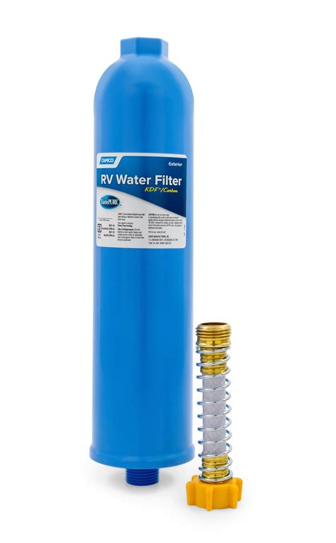 Camco 40019 TastePURE XL Blue RV / Marine Water Filter with Flexible ...