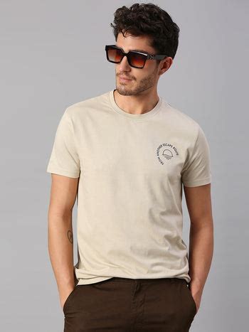 Men's Pure Cotton Printed Half Sleeves Casual T-Shirt (Grey) – DENNIS LINGO