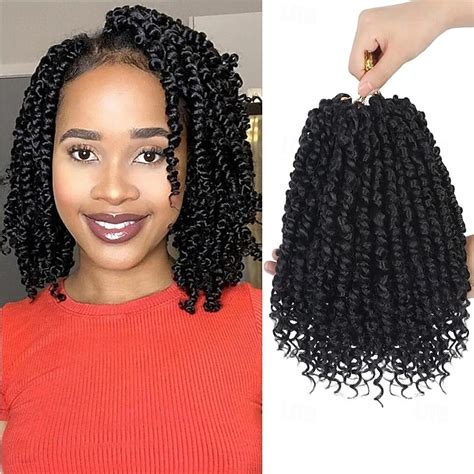 Pre-Twisted Passion Twist Hair 8 Packs 112 Strands Pre Looped Passion ...