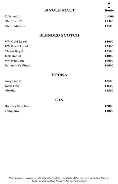 Menu at Rare Eastern Dining - Radisson Blu MBD Hotel, Noida