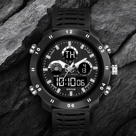 Analog-Digital Sports Watch: Chronograph, Dual Time, Alarm, Stopwatch ...