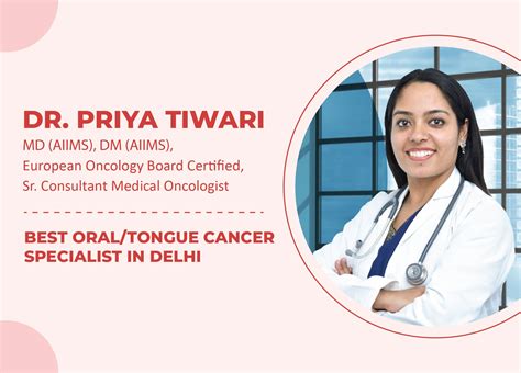 Best Oral/Tongue Cancer Specialist in Delhi – Dr. Priya Tiwari