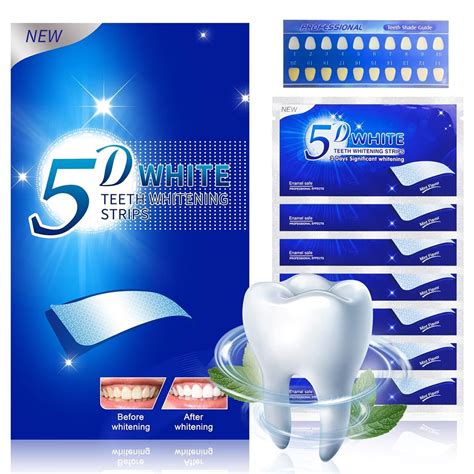 HANNEA® 14 Pairs Teeth Whitening Strip 5D Shimmer White Tooth Stickers ...