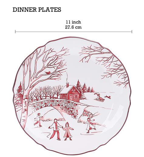 Bico Toile de Jouy Winter Wonderland Ceramics 12pcs Dinnerware Set ...