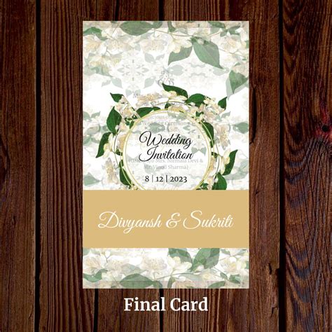 KL2129 Translucent Cover Luxury Wedding Card (2 Page) - Pack of 10 Qty ...