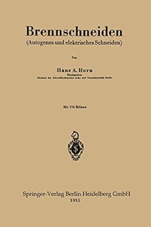 Buy Brennschneiden: (Autogenes und elektrisches Schneiden) Book Online ...
