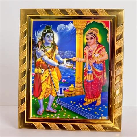 Rhaa Lord Shiva with Mata Annapurna Sacred Acrylic Rectangulartabletop ...