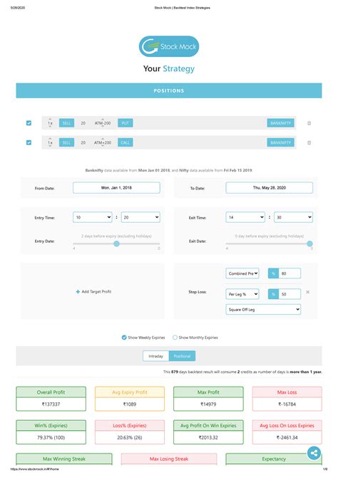 518407323 Stock Mock Backtest Index Strategies - P O S I T I O N S ...