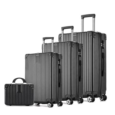 Liodux4 Piece Luggage Sets Expandable Pc Hardshell Travel Suitcase Set ...