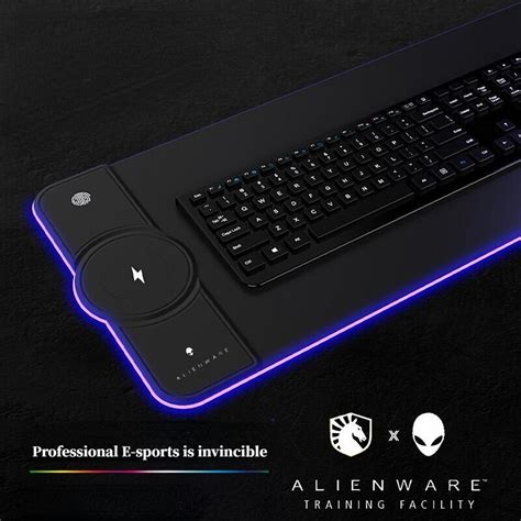 Alienware Alien Wireless Charging Mouse Pad Oversized RGB Luminous Gaming Game Table Pad ...