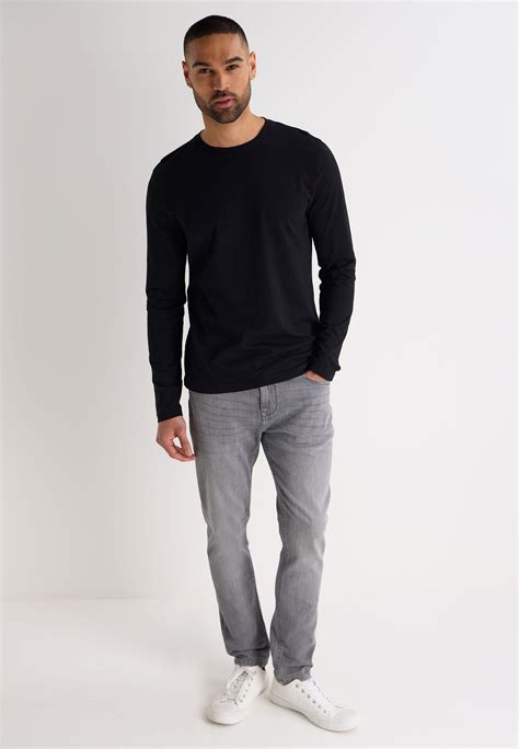 Mens Black Long Sleeve T-Shirt | Peacocks