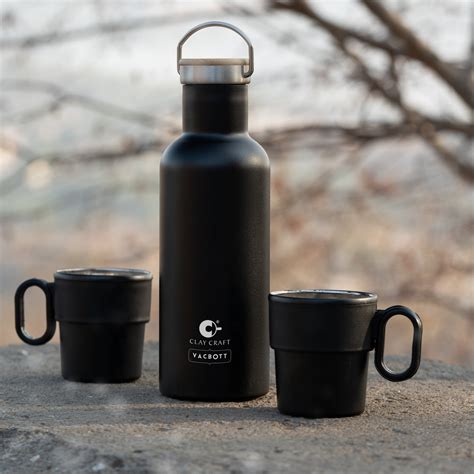 Vacbott Hiker Combo Set Double Walled 24 Hours Hot and Cold Water Bott ...