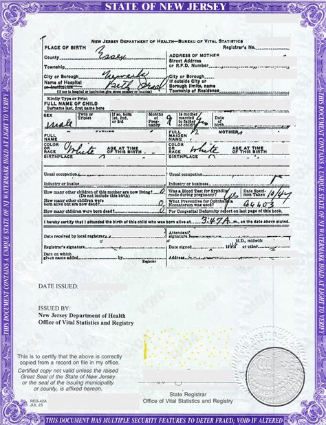 Order New Jersey (NJ) Birth Certificates with Confidence