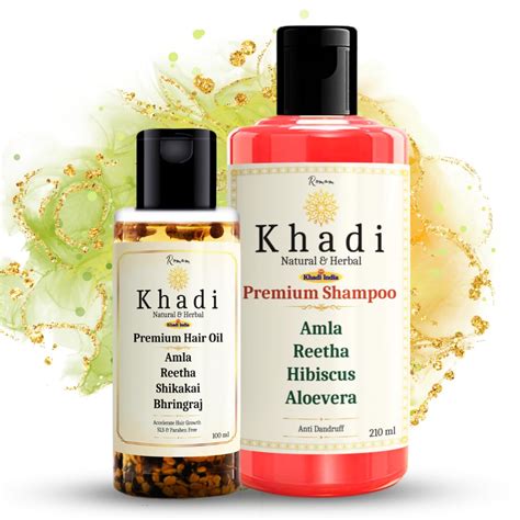 Buy KHADI Amla, Reetha, Shikakai, Bhringraj, Hibiscus & Aloe-vera ...
