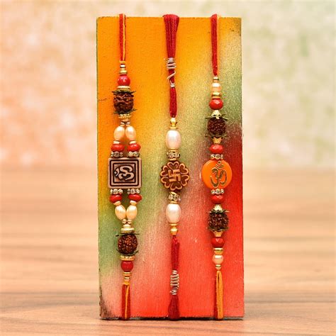 Buy Stone Studded Rakhi Set Online at Best Price | Od