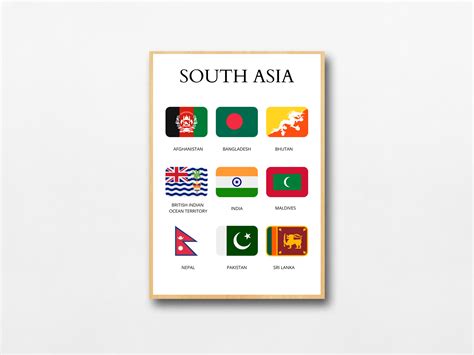 South Asian Countries, Countries of South Asia, Flags and Names ...