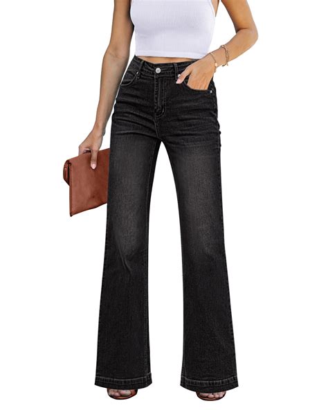 GRAPENT Women's High Waisted Wide Leg Pants Womens High Waisted Jeans ...