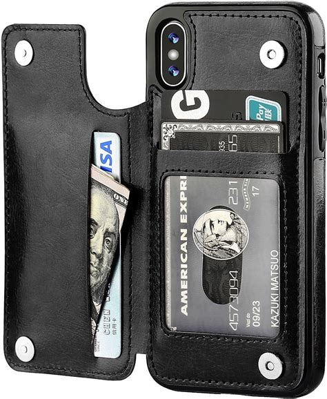 Amazon.com: iPhone Xs iPhone X Wallet Case with Card Holder,OT ONETOP ...