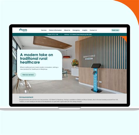 Praxis Medical - Modern take on Rural Healthcare Websites