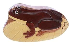 Handcrafted Wooden Frog Shape Secret Jewelry Puzzle Box -Frog : Amazon ...