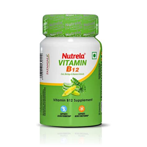 Patanjali Nutrela Vit B12 Natural 350 mg 30 Capsules – ZEVIKA HEALTH