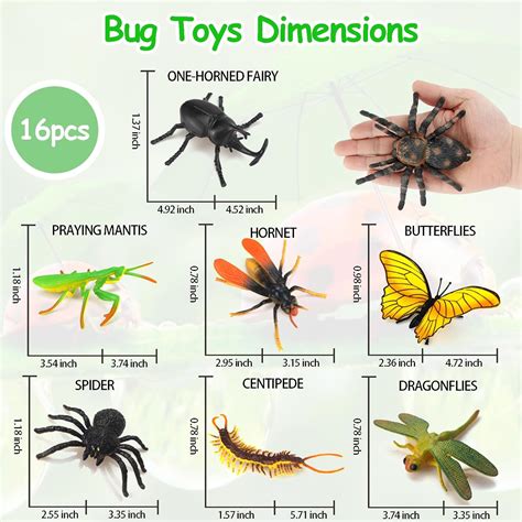 SUNPROUND Bugs for Kids, 16 Pack Bug Insect Toys Big Fake India | Ubuy