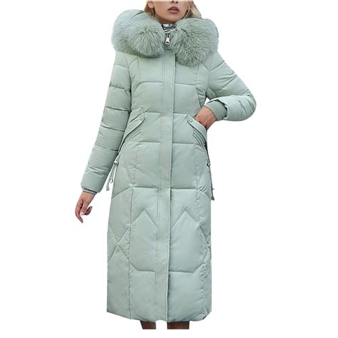 Mrat Women Long Puffer Coats with Hoods Lightweight Quilted Jackets ...