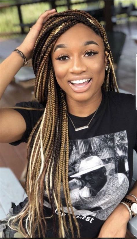 Gorgeous Autumn inspired Multi color box braids | Box braids hairstyles ...