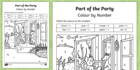 Part of the Party Colour by Number