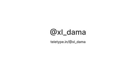 @xl_dama — Teletype